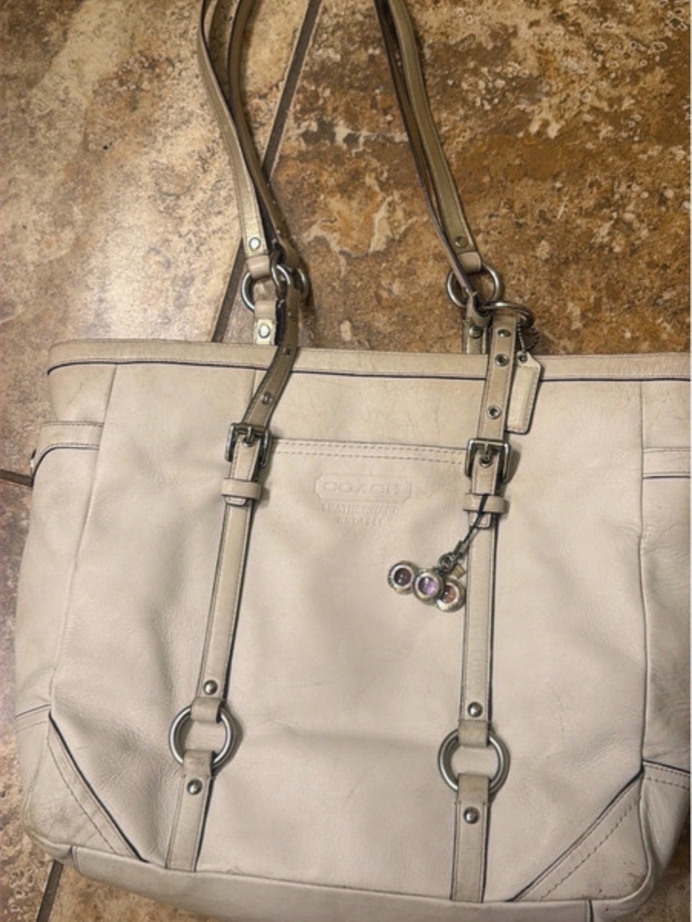 Vintage Coach Gallery East West Tote (Style No. F11525) Taupe